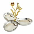 Jiallo Butterfly Triple Nut Tray, Gold 70076